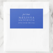 Sticker Rectangulaire Typographie professionnelle Cerulean Blue (Sac)