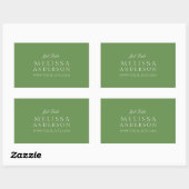 Sticker Rectangulaire Typographie professionnelle Moss Green (Feuille)