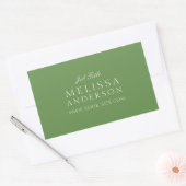Sticker Rectangulaire Typographie professionnelle Moss Green (Enveloppe)