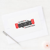 Sticker Rectangulaire U = U - VIH indétectable - Science pas Stigmatisme (Enveloppe)