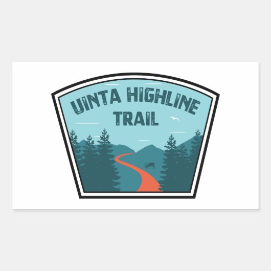 Sticker Rectangulaire Uinta Highline Trail Utah (Devant)