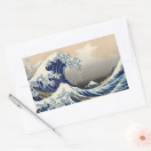 STICKER RECTANGULAIRE UKIYO-E ~HOKUSAI 葛飾北斎 「富嶽三十六景 神奈川沖浪裏」 (Enveloppe)