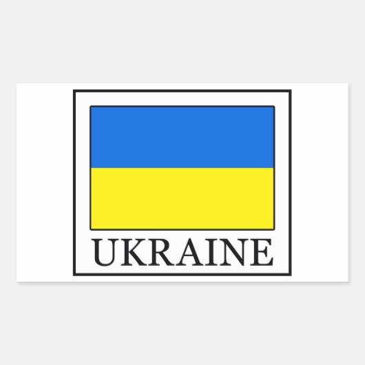 Sticker Rectangulaire Ukraine (Devant)