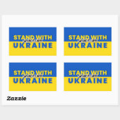 Sticker Rectangulaire Ukraine - Paix - drapeau ukrainien - Liberté (Feuille)