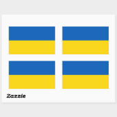 Sticker Rectangulaire Ukrainian flag. Supporting Ukraine (Feuille)