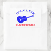 Sticker Rectangulaire Ukulele Designs (Sac)