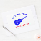 Sticker Rectangulaire Ukulele Designs (Enveloppe)