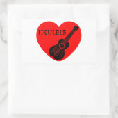 Sticker Rectangulaire Ukulele Love (Sac)