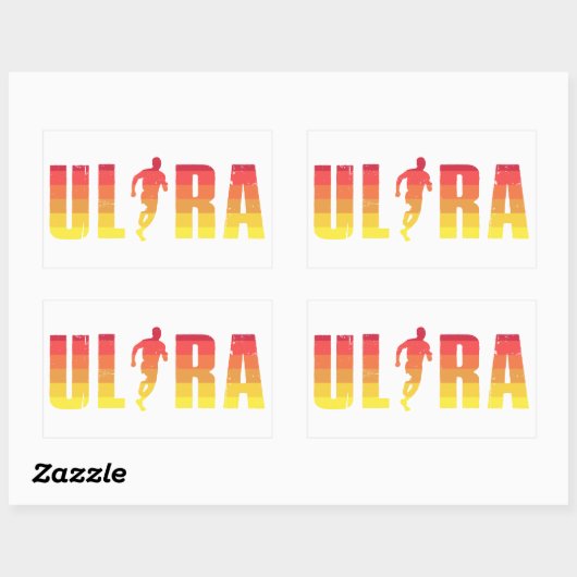 Sticker Rectangulaire Ultra en cours d'exécution (Feuille)