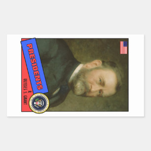 Sticker Rectangulaire Ulysses S. Grant Carte De Baseball