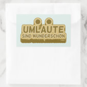 Sticker Rectangulaire Umlaute sind wunderschön Geman (Sac)