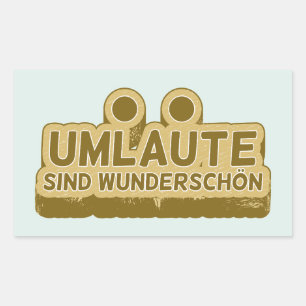 Sticker Rectangulaire Umlaute sind wunderschön Geman
