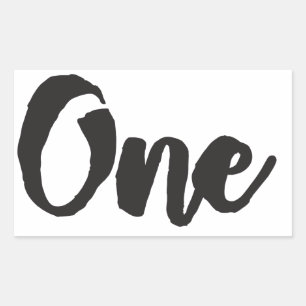 Sticker Rectangulaire Un 1er anniversaire Art Premier anniversaire Mon 1