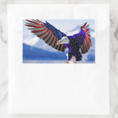 Sticker Rectangulaire Un aigle américain (Sac)