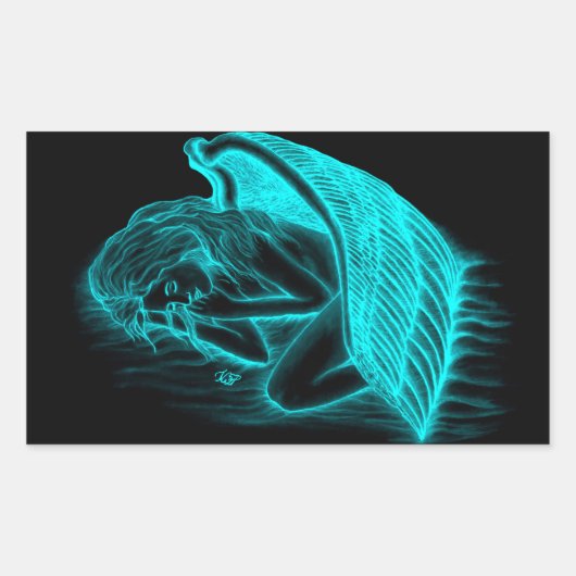 Sticker Rectangulaire Un ange endormi (Devant)