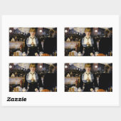 Sticker Rectangulaire Un bar aux Folies-Bergere (Feuille)
