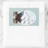 Sticker Rectangulaire Un bateau pirate (Sac)