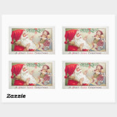 Sticker Rectangulaire Un bon Noël joyeux (Feuille)