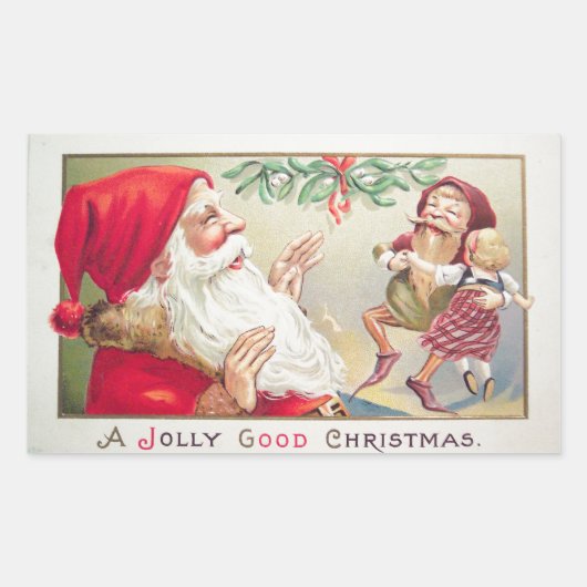 Sticker Rectangulaire Un bon Noël joyeux (Devant)