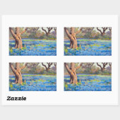 Sticker Rectangulaire Un champ de bleus à Alamo Heights, 1919 (Feuille)