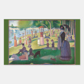 Sticker Rectangulaire Un dimanche à La Grande Jatte par Seurat, Art (Devant)