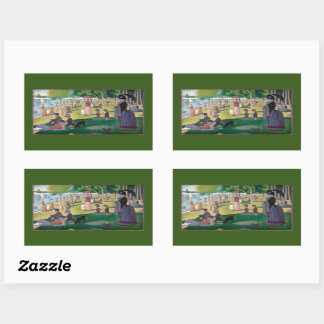 Sticker Rectangulaire Un dimanche à La Grande Jatte par Seurat, Art