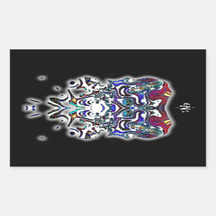 Sticker Rectangulaire Un esprit souriant coloré v2