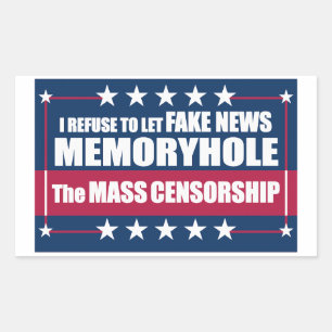 Sticker Rectangulaire Un faux souvenir de la censure de masse
