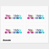 Sticker Rectangulaire Un groupe de coureurs (Feuille)
