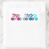 Sticker Rectangulaire Un groupe de coureurs (Sac)