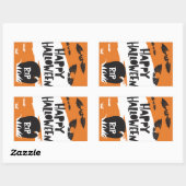 Sticker Rectangulaire Un Halloween sympa et amusant (Feuille)
