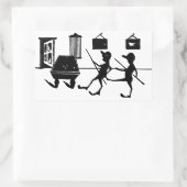 Sticker Rectangulaire Un Homme Triche Au Billard Billard De Billard Jeu (Sac)