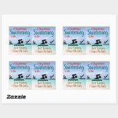 Sticker Rectangulaire Un Jour Sans Baignade Est Comme Si J'Avais Juste R (Feuille)