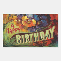 Un joyeux anniversaire Vintage peint