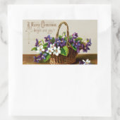 Sticker Rectangulaire Un joyeux Noël brillant et gay (Sac)