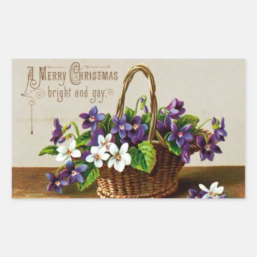 Sticker Rectangulaire Un joyeux Noël brillant et gay (Devant)