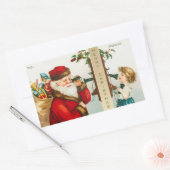 Sticker Rectangulaire Un joyeux Noël par Ellen Clapsaddle (Enveloppe)