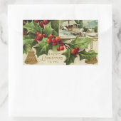 Sticker Rectangulaire Un joyeux Noël pour vous Vintage (Sac)