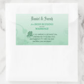 Sticker Rectangulaire Un Mariage irlandais qui félicite (Sac)