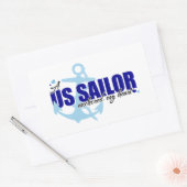 Sticker Rectangulaire Un marin ancré dans mon coeur (Enveloppe)