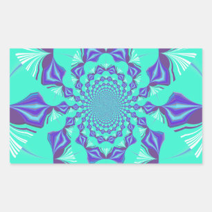 Sticker Rectangulaire Un mélange d'art de kaléidoscope et de mandala !
