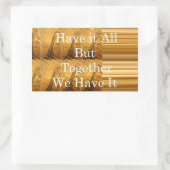 Sticker Rectangulaire Un message inspirant avec la conception africaine  (Sac)