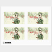 Sticker Rectangulaire Un Noel joyeux avec amour (Feuille)