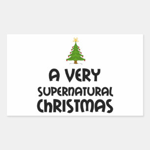 STICKER RECTANGULAIRE UN NOËL TRÈS SURNATUREL