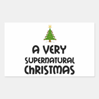 STICKER RECTANGULAIRE UN NOËL TRÈS SURNATUREL