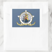 Sticker Rectangulaire Un nouveau drapeau pour l'autocollant Houston (Sac)