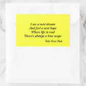 Sticker Rectangulaire Un nouvel espoir (Sac)