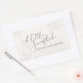 Sticker Rectangulaire Un petit baby shower de flocon de neige (Enveloppe)