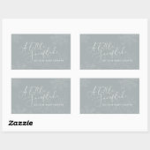 Sticker Rectangulaire Un petit baby shower de flocon de neige (Feuille)