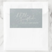 Sticker Rectangulaire Un petit baby shower de flocon de neige (Sac)